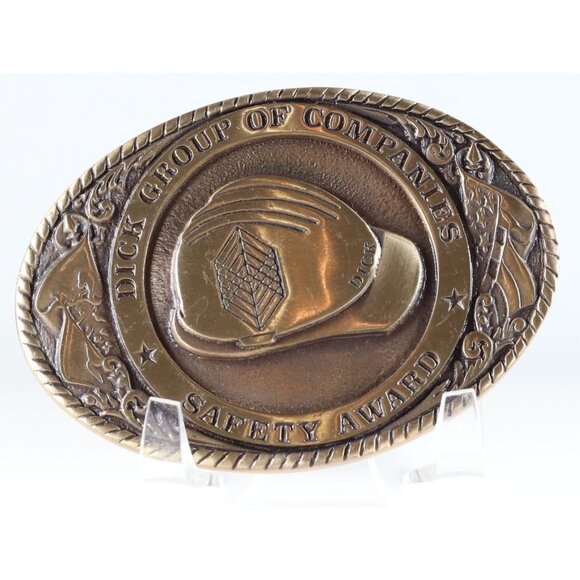 Belt Buckle Dick Group of Companies Safety Award Custom Buckle 1993 UNIQUE - Picture 2 of 5